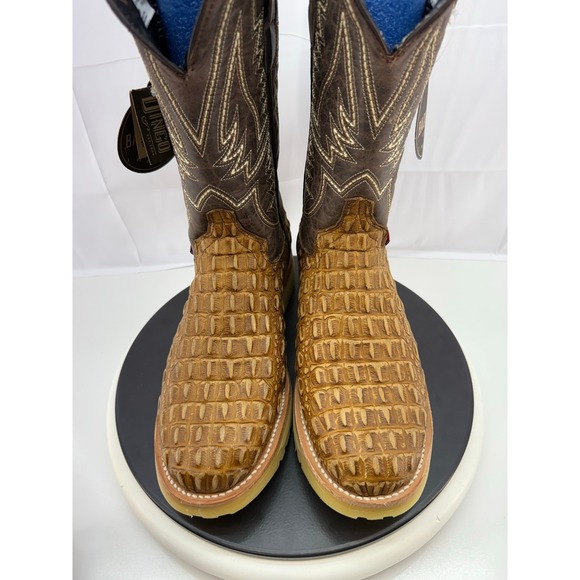 Dingo Death Valley Crocodile‎ Mens Size 9.5D Brown Western Boots Badlands DI608 main image 6